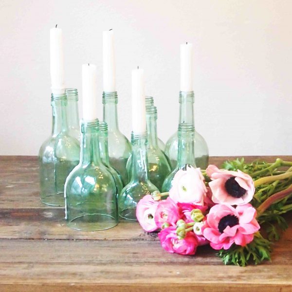 Kerzenleuchter Flaschen Set